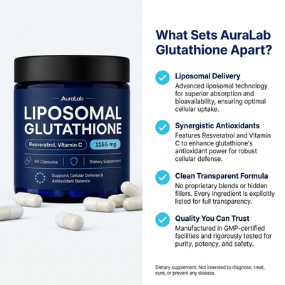 Liposomal Glutathione Capsules (5-in-1 Full-Cycle Formula)